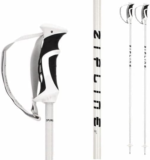 Zipline Podium 14.0 Ski Poles, White Carbon, 102 cm (40 in)