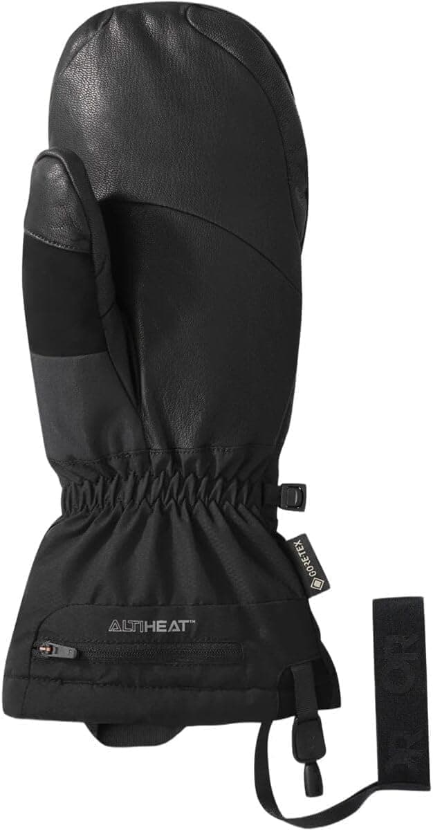 Outdoor Research Prevail Heated GORE-TEX Mitts, Solid Black, Large