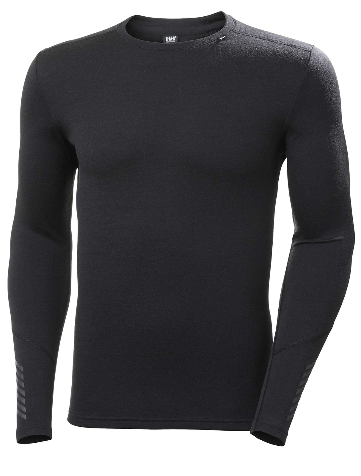Helly Hansen Men's LIFA Merino Midweight Crew Base Layer Top, 990 Black, Medium