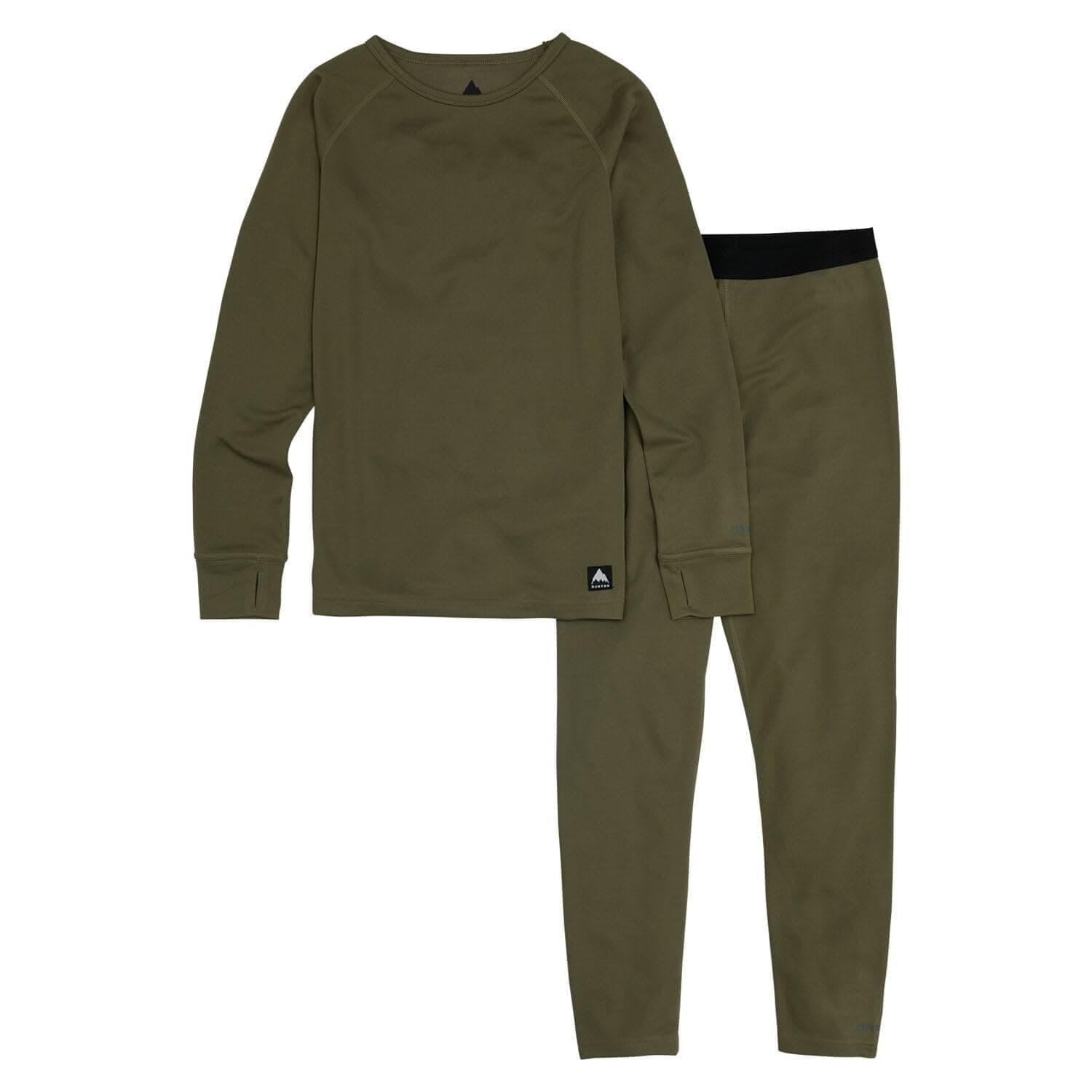 Burton Kids' Lightweight Base Layer Set, Forest Moss, Small