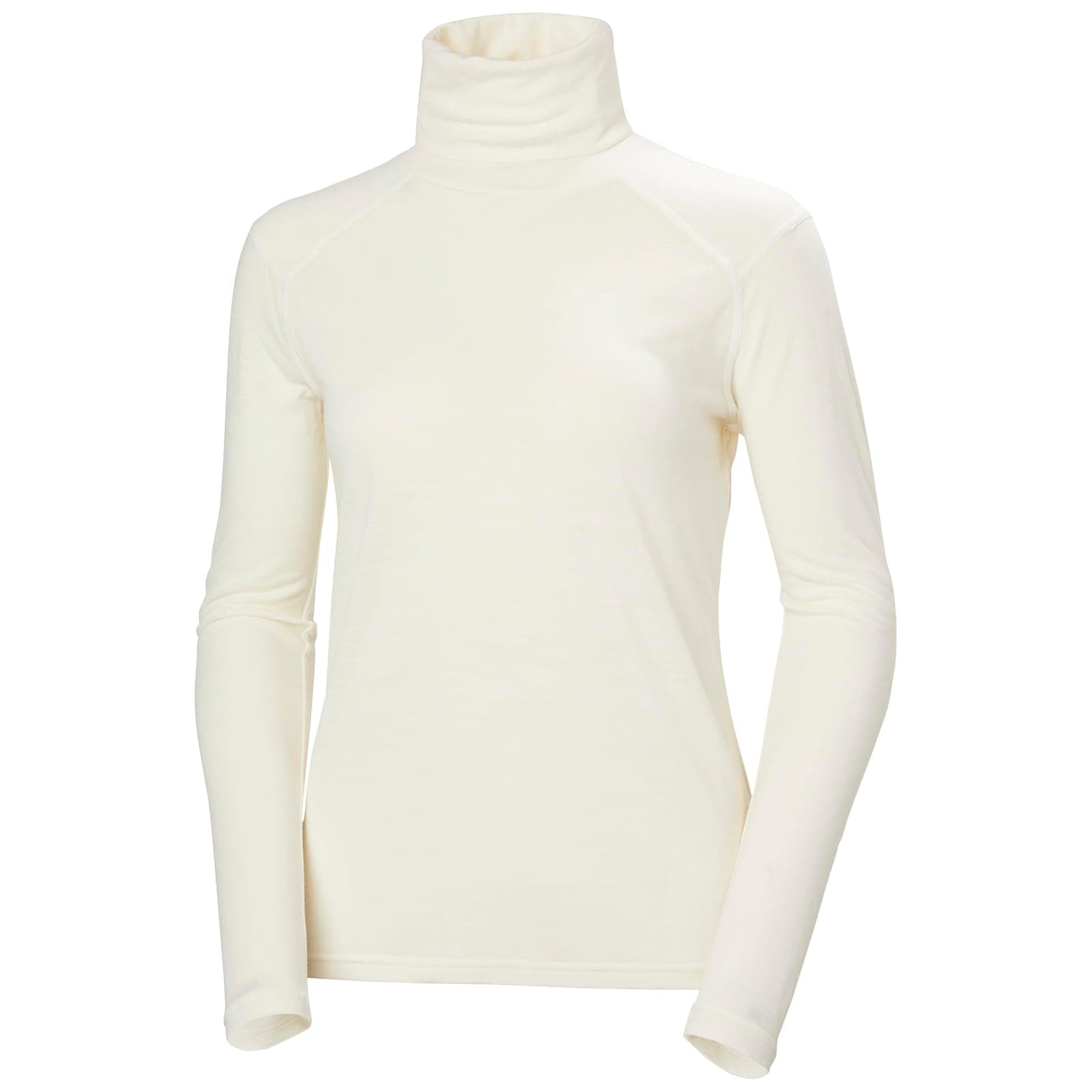 Helly Hansen Women's Durawool High Neck Merino Base Layer Top, 047 Snow, Small
