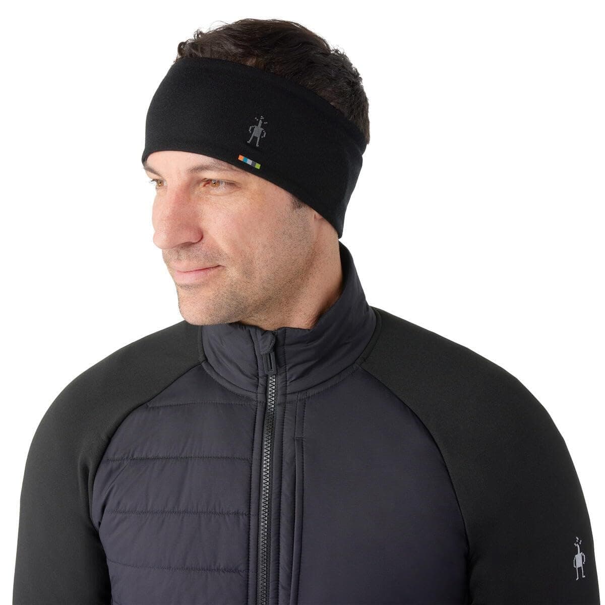Smartwool Thermal Merino Reversible Headband, Black-Charcoal Heather
